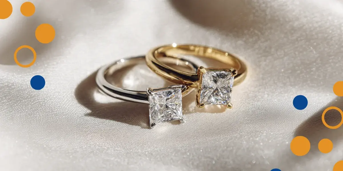 anillo de oro y plata corte princesa en guatemala